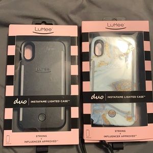 Two LuMee lighted phone cases for iPhone XR